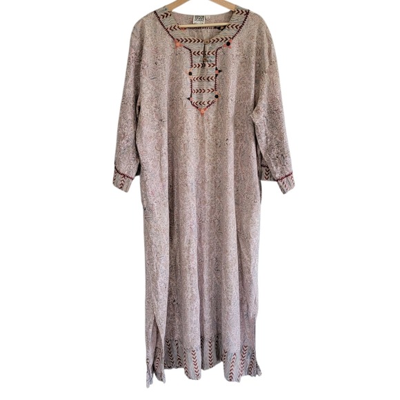 Marketplace Handwork of India Dress 4W Artisan Tunic Boho Ethnic Embroidered - Picture 1 of 12